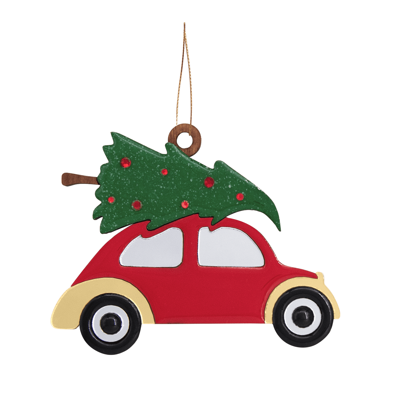 Ёлочная игрушка Машинка (красный)