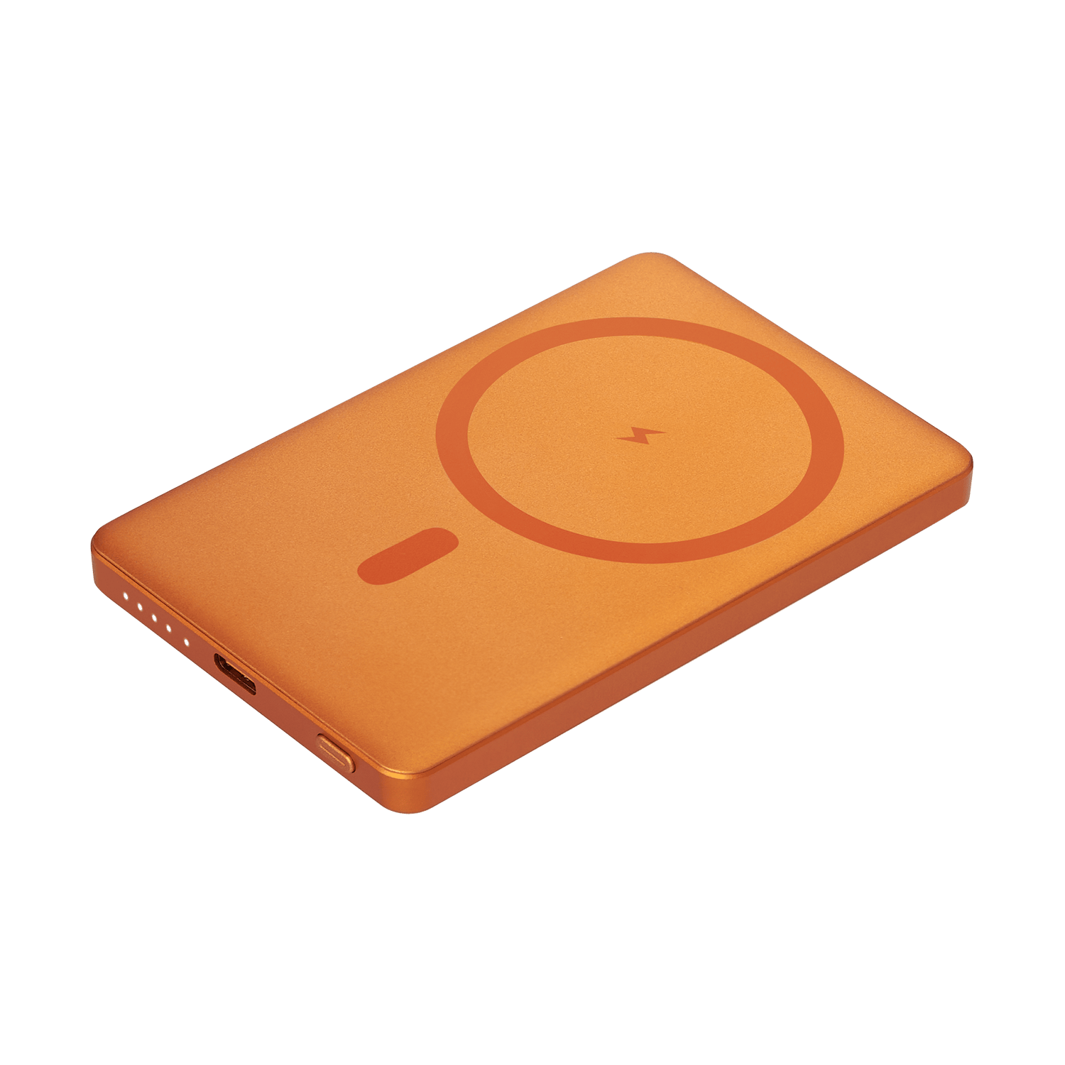 Внешний аккумулятор Atlantis PD 5000mAh с функцией беспроводной зарядки 15W, оранжевый