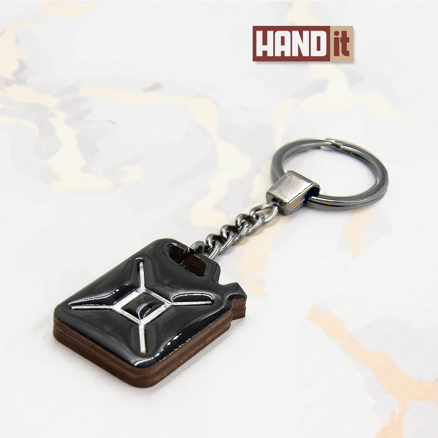 Брелок-обвес Канистра (черный с серебром)