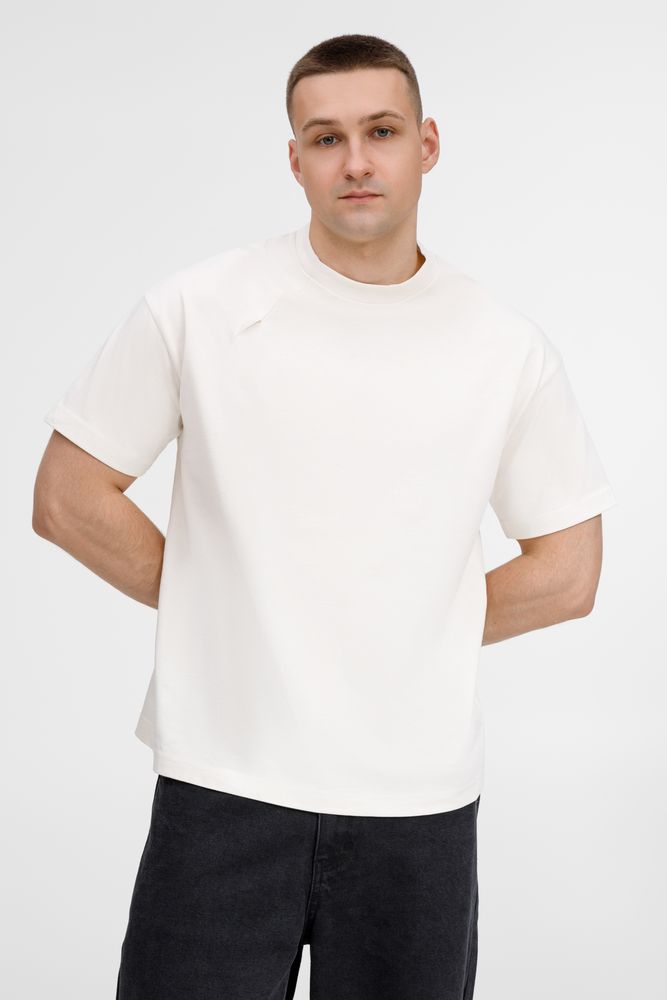 Футболка оверсайз унисекс Sinkopa, молочно-белая