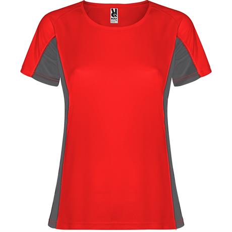 Спортивная футболка SHANGHAI WOMAN женская, КРАСНЫЙ/ТЕМНЫЙ ГРАФИТ
