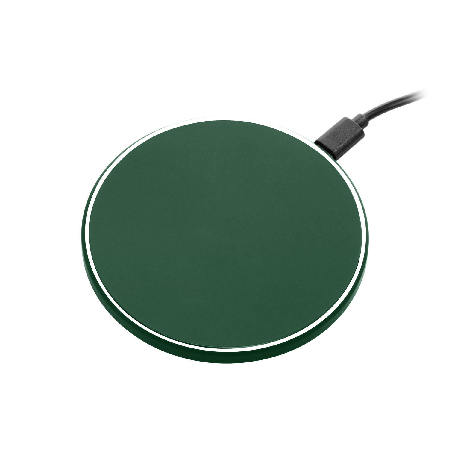 Беспроводное зарядное устройство с подсветкой 15W Auris, зеленое