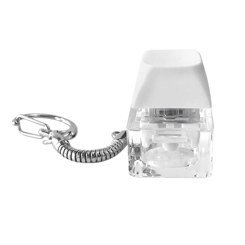 Брелок PUSH ME с LED подсветкой, Белый