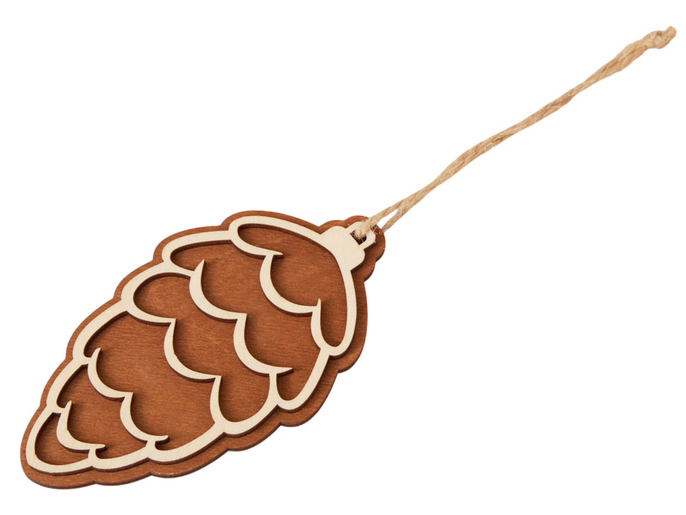Деревянная подвеска на елку Cedar