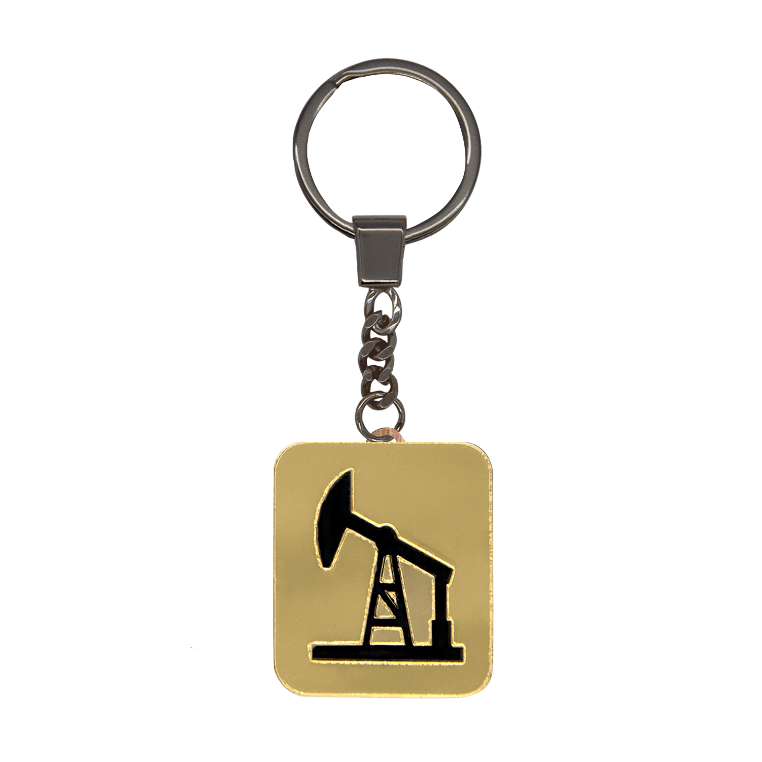 Брелок Нефтяная вышка (золотой с черным)