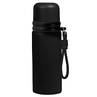 Термос Knotrope со шнурком на карабине, чёрный 