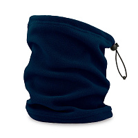 Шарф-бафф HOTTY-S с регулятором шнура, тёмно-синий,  флис, 100 % перераб. полиэстер, 230 г/м2