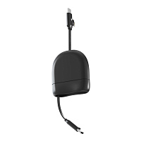 Кабель Xoopar ICE-R с ретрактором 2 в 1, разъёмы USB-C и Lightning, 60 Вт