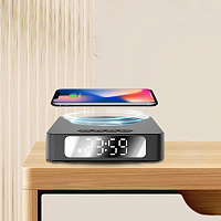 Часы с беспроводной зарядкой Raven 3в1, черный