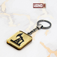 Брелок Нефтяная вышка (золотой с черным)