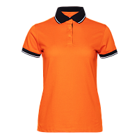 Рубашка поло женская STAN с контрастными деталями хлопок/полиэстер 185, 04CW