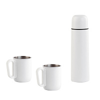 Набор "Гейзер" (термос, 2 кружки), покрытие пудра