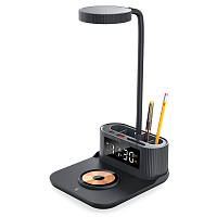 Лампа-органайзер Crolly c беспроводной зарядкой 15W, черный Лампа-органайзер Crolly c беспроводной зарядкой 15W, черный