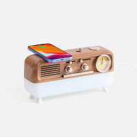 Bluetooth-колонка с беспроводной зарядкой, часами и подсветкой Multiverse, ver.2 Bluetooth-колонка с беспроводной зарядкой, часами и подсветкой Multiverse, ver.2