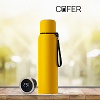 Термос S-travel New софт-тач с датчиком температуры 750 мл (желтый)