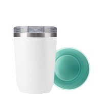 Термокружка вакуумная с керамическим покрытием Arctic, белый/аква