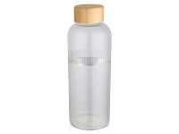 Стеклянная бутылка с бамбуковой крышкой Mirage