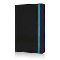 Блокнот на резинке с цветным срезом, А5