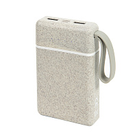 Универсальный аккумулятор WHEAT POWER 10, 10000 mAh, пластик с пшеничным волокном Универсальный аккумулятор WHEAT POWER 10, 10000 mAh, пластик с пшеничным волокном