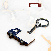 Брелок Грузовик (белый с синим)