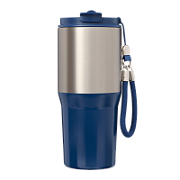 Термокружка вакуумная Авеню, синяя