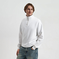 Толстовка на молнии унисекс FLOW, белая