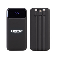 Зарядное (22.5W) устройство "Top Grade SOFTTOUCH" 20000 mAh с подсветкой логотипа, встроенными кабелями и цифровым индикатором заряда Зарядное (22.5W) устройство "Top Grade SOFTTOUCH" 20000 mAh с подсветкой логотипа, встроенными кабелями и цифровым индикатором заряда