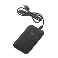 Настольное беспроводное зарядное устройство "Moonlight" c подсветкой логотипа Настольное беспроводное зарядное устройство "Moonlight" c подсветкой логотипа