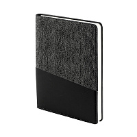 Ежедневник недатированный DENIM, черный, формат А5, блок в линейку