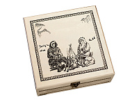 Подарочный набор c чаем Сокровища Севера в деревянной шкатулке без лого