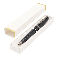 Ручка Betty в коробке Cradle белой с позолотой, чёрная