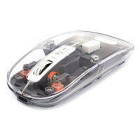 Мышь компьютерная беспроводная прозрачная Crystal, черная Мышь компьютерная беспроводная прозрачная Crystal, черная