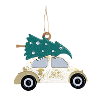 Ёлочная игрушка Машинка (белый)