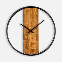 Часы Woodix, черные с коричневым