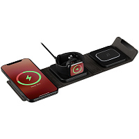 Складная станция беспроводной зарядки triFlex, черная Складная станция беспроводной зарядки triFlex, черная