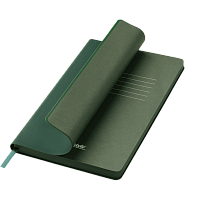 Ежедневник Latte soft touch недатированный, зеленый